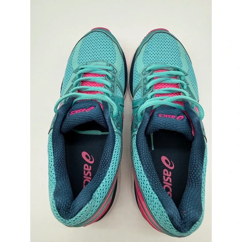 ASICS GT-2000 4 Running Shoes Womens 8.5 Turquoise Pink Stability T656N EUC